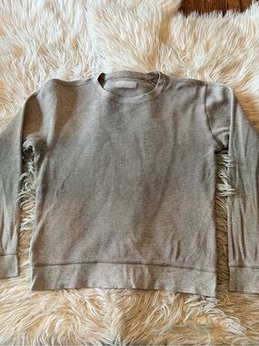 Everlane organic cotton Crewneck Waffle Knit Sweater - Gray